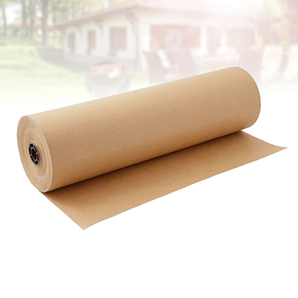 Flower Wrap Kraft - Kraft Paper Roll Newspaper Design Retro