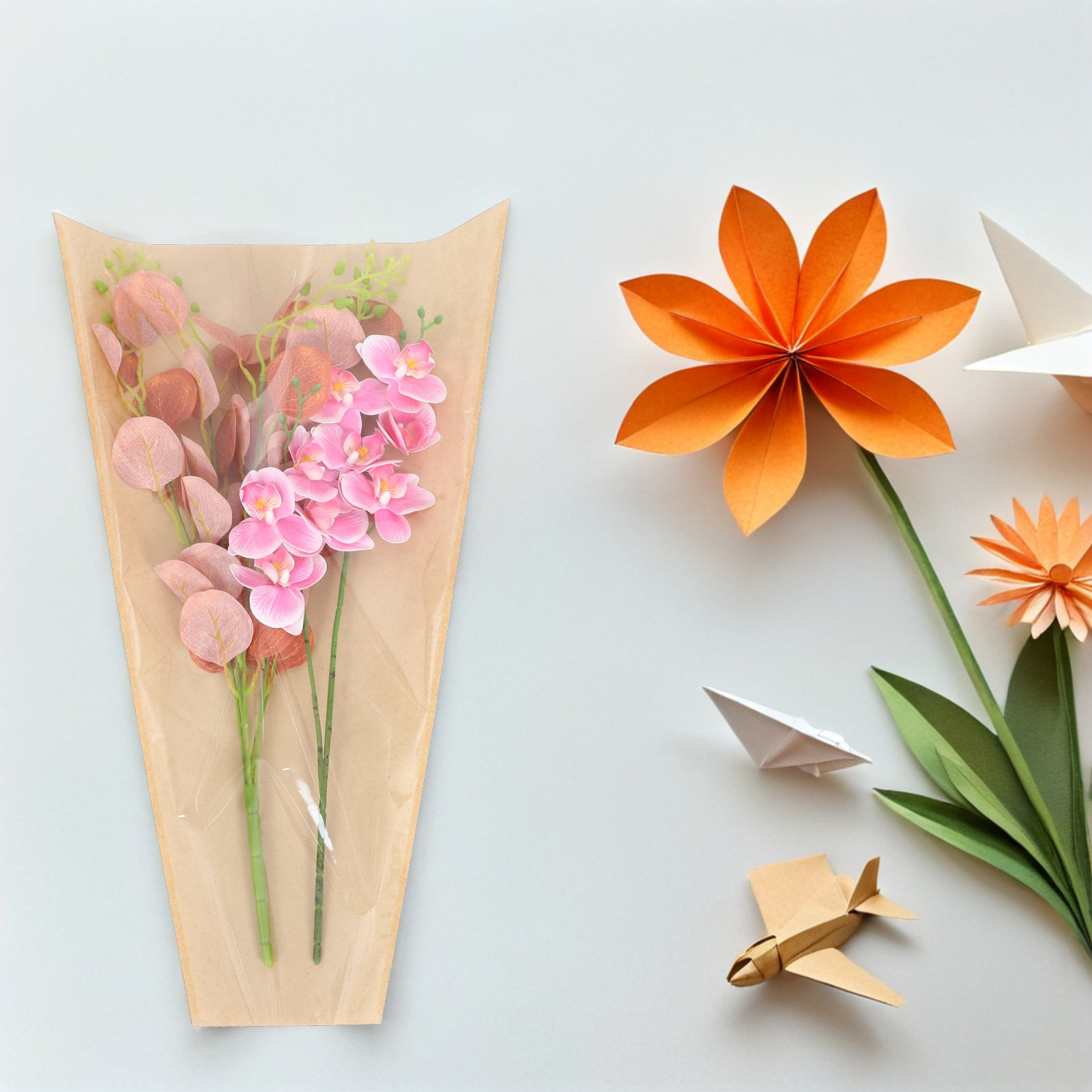 50Pcs Kraft Flower Packaging B - Flower Wrap Kraft review and price